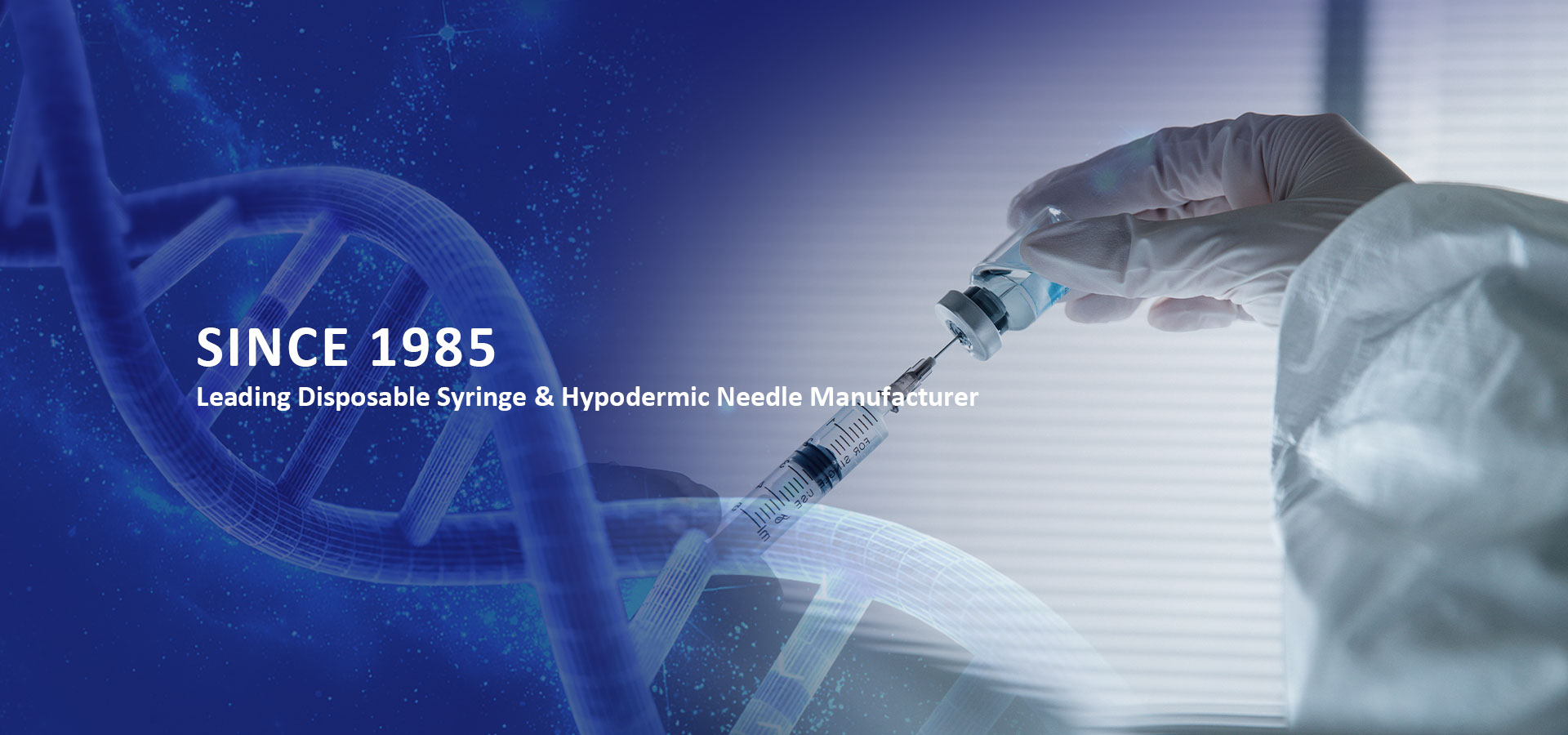 Leading disposable syringe & hypodermic needle manufacturer since 1985.
